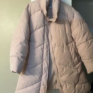 Zara Light Pink Puffer Jacket
